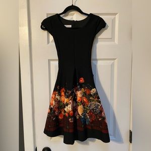 Bonnie Jean Big Girls 7-16 Fit and Flare Embossed Floral Holiday Party Dress